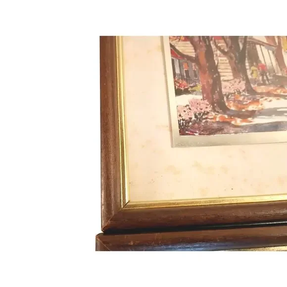 The‎ Seasons: Four Framed Phil Austin Foil Prints 50’s-60’s VTG ART Signed USA - Picture 10 of 14